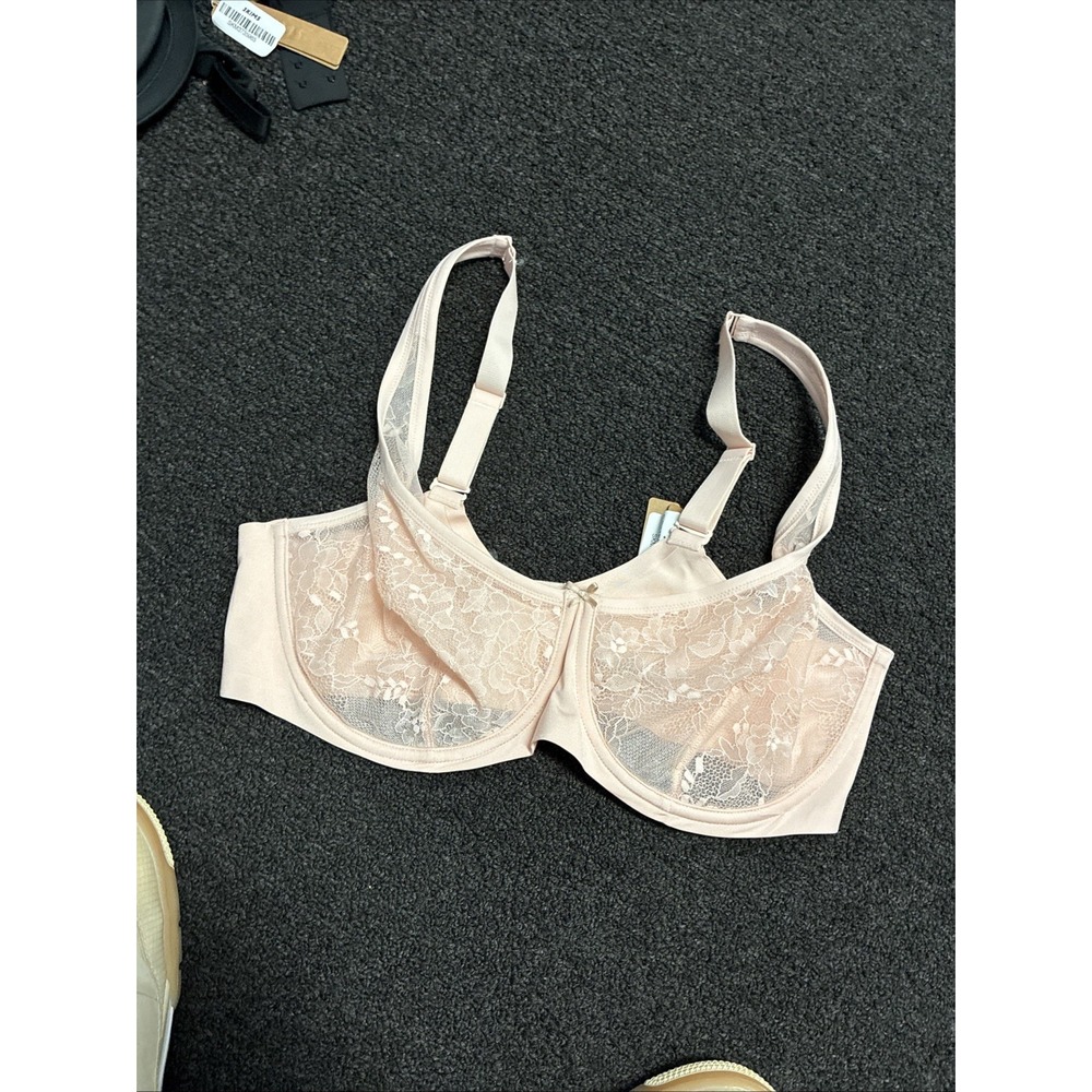 NWT-Skims Lace Unlined Minimizer Bra FL-FUL-8688W Primrose Pink SZ 38D New